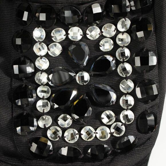 Tory Burch Womens Tunic Blouse Black Silk Embellished Beaded Long Sleeves Top 6 - Picture 5 of 6